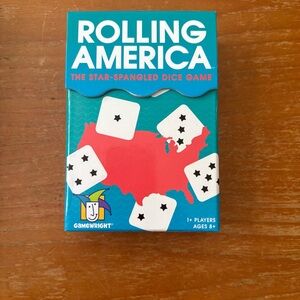 Rolling America Family Dice Game - Teal & Red